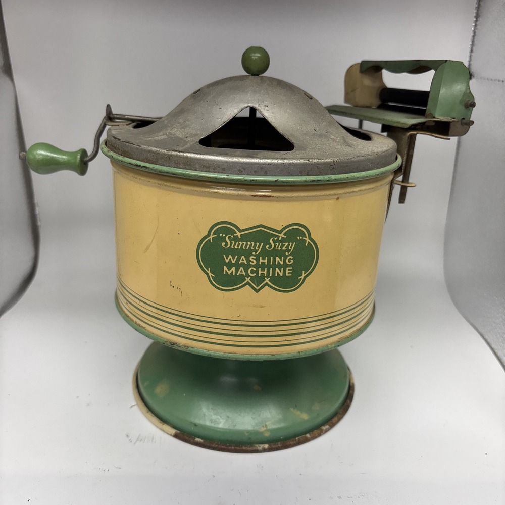 SUNNY SUZY WASHING MACHINE w/WRINGER - Tin Litho - 1930's
